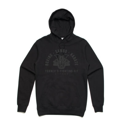Boxing Sambo Karate black on black HOODIE  Thumbnail